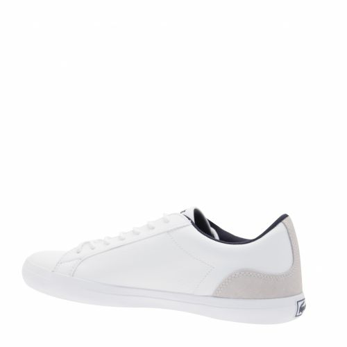 Mens White & Navy Lerond Trainers 33828 by Lacoste from Hurleys