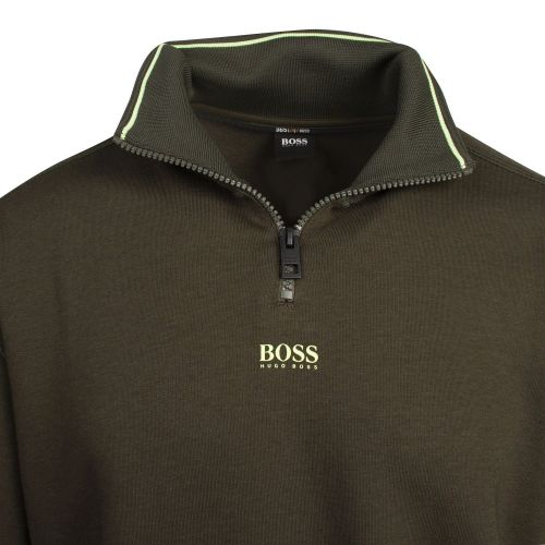 Casual Mens Khaki Zpitch 1/4 Zip Sweat Top 76451 by BOSS from Hurleys