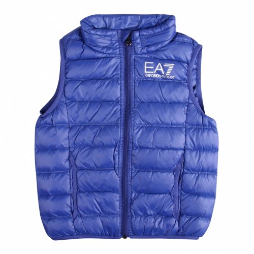 Boys Royal Blue Branded Padded Gilet 48200 by EA7 from Hurleys