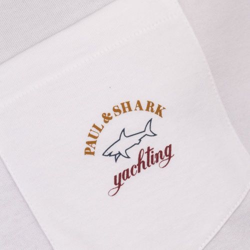 Paul & Shark Mens White Shark Fit Pocket S/s Tee Shirt 64989 by Paul And Shark from Hurleys