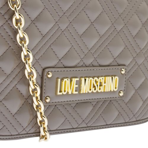 Womens Taupe Diamond Quilted Shoulder Bag 73935 by Love Moschino from Hurleys
