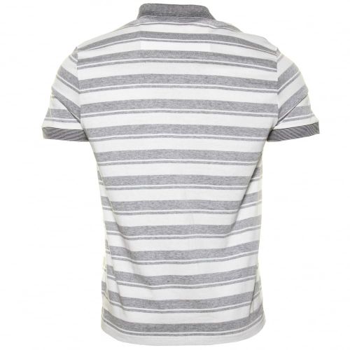 Mens Grey Striped Regular Fit S/s Polo Shirt 29389 by Lacoste from Hurleys