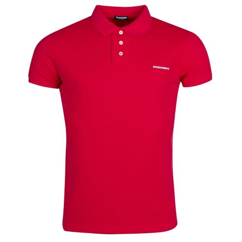 Mens Red Chest Logo S/s Polo Shirt 27860 by Dsquared2 from Hurleys