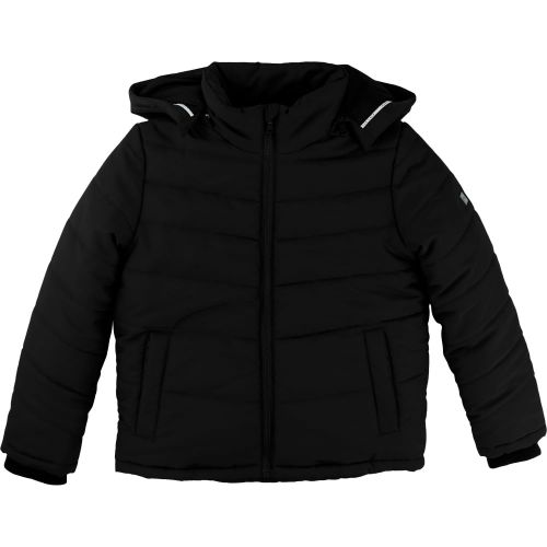 Boys Black Branded Hooded Padded Jacket 13307 by BOSS from Hurleys