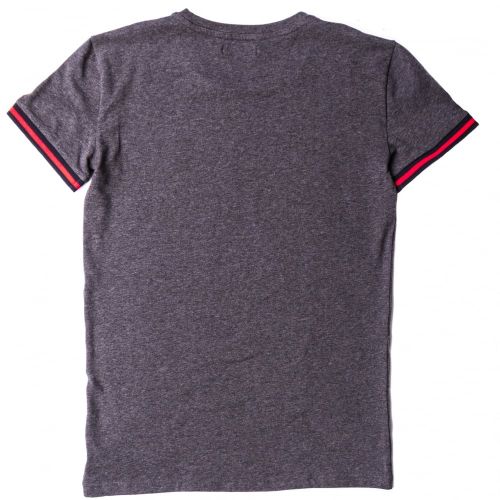 Mens Grey Striped Logo Band S/s Tee Shirt 66816 by Emporio Armani from Hurleys