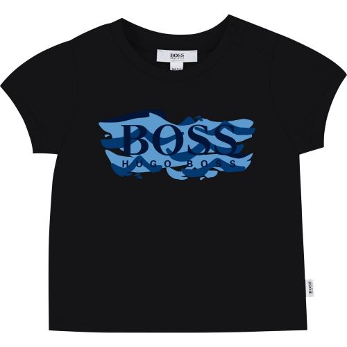 Baby Navy Logo Wave S/s T Shirt 19629 by BOSS from Hurleys