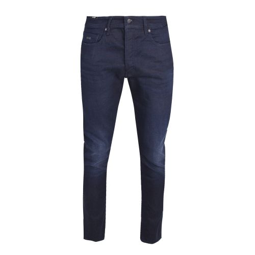 Casual Mens Navy Wash Taber Tapered Jeans 28194 by BOSS from Hurleys