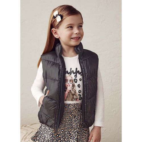 Girls Charcoal Reversible Padded Gilet 95150 by Mayoral from Hurleys