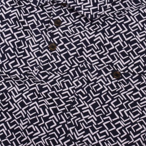 Mens Navy Micsup Printed S/s Polo Shirt 89439 by Ted Baker from Hurleys