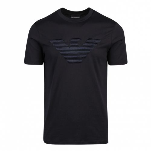 Mens Dark Blue Embroidered Eagle S/s T Shirt 55548 by Emporio Armani from Hurleys