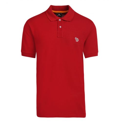 Mens Dark Red Classic Zebra Regular Fit S/s Polo Shirt 77554 by PS Paul Smith from Hurleys