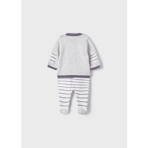Baby Dark Blue/Grey Giraffe Knitted Outfit 106465 by Mayoral from Hurleys