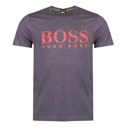 Athleisure Mens Charcoal Tee 4 Logo S/s T Shirt 28078 by BOSS from Hurleys
