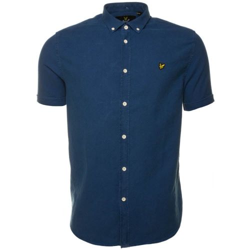 Mens Light Indigo S/s Oxford Shirt 56595 by Lyle and Scott from Hurleys
