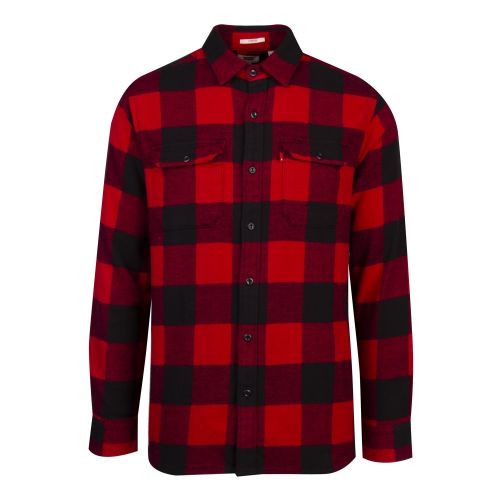 Mens Badurria Crimson Jackson Worker Plaid L/s Shirt 47794 by Levi's from Hurleys