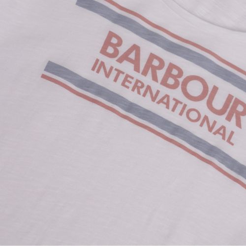 Womens White Perez S/s T Shirt 38678 by Barbour International from Hurleys