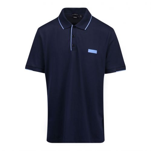 Mens Navy Paul Batch Slim Fit S/s Polo Shirt 100756 by BOSS from Hurleys