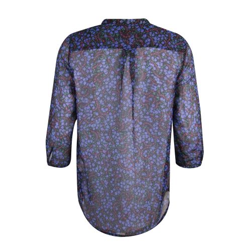Womens Black & Blue Aubine Crinkle Floral Blouse 30484 by French Connection from Hurleys
