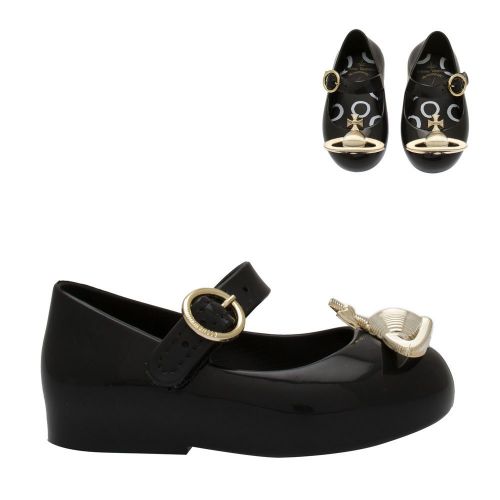 Vivienne Westwood Girls Black Orb Mini Sweet Love Shoes (4-10) 81095 by Mini Melissa from Hurleys
