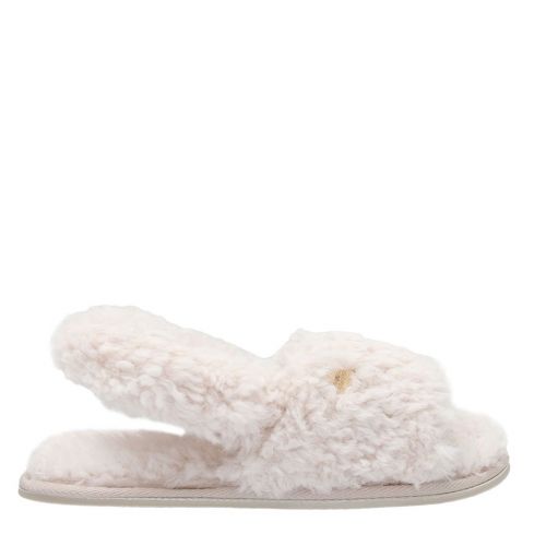 Womens Cream Vanessa Borg Fleece Slippers 95741 by Bedroom Athletics from Hurleys