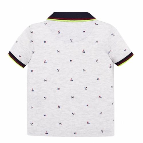 Infant Grey Printed Pique S/s Polo Shirt 58264 by Mayoral from Hurleys