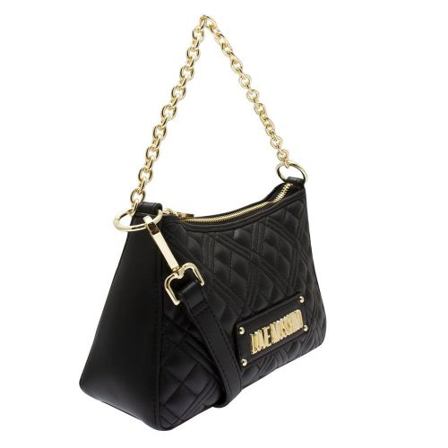 Womens Black Diamond Quilted Medium Bag 88995 by Love Moschino from Hurleys