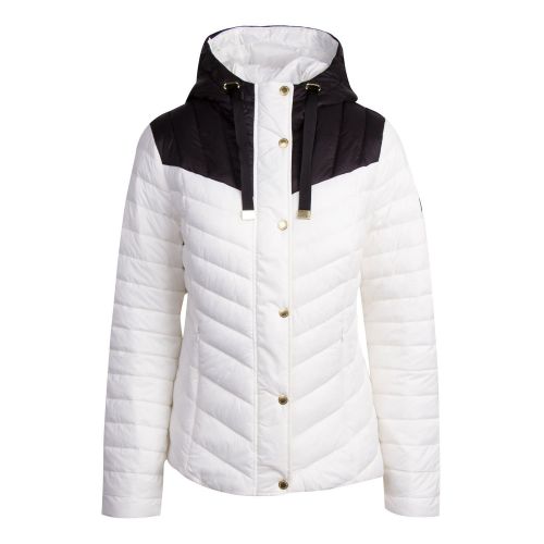 Womens White/Black Lightning Quilted Jacket 74497 by Barbour International from Hurleys