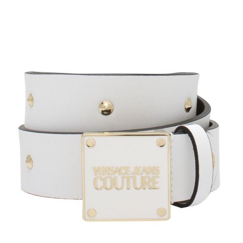 Womens White Logo Plaque Belt 82253 by Versace Jeans Couture from Hurleys