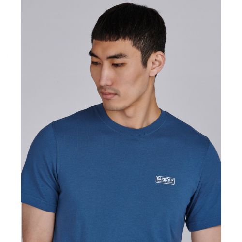 Mens Mid Blue Small Logo S/s T Shirt 95648 by Barbour International from Hurleys
