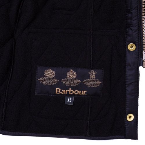 Girls Black International Quilted Jacket 65709 by Barbour from Hurleys