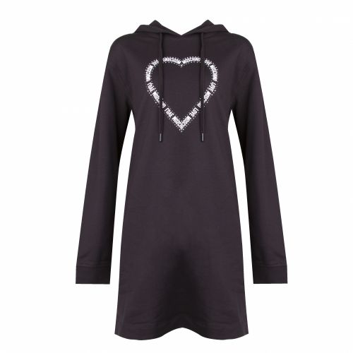 Womens Black Heart Hoodie Dress 31623 by Love Moschino from Hurleys