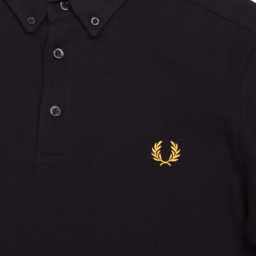 Mens Black Button Down S/s Polo Shirt 76966 by Fred Perry from Hurleys