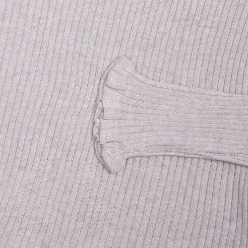 Womens Super Light Grey Vigrade Frill High Neck Knitted Jumper 94431 by Vila from Hurleys