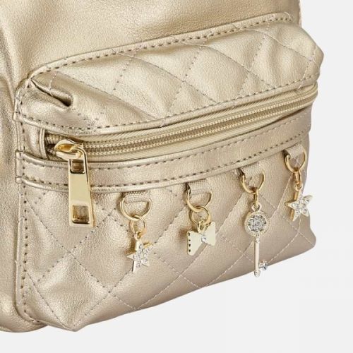 Girls Gold Quilted Charms Small Backpack 58377 by Mayoral from Hurleys