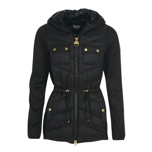 Womens Black Cookstown Hybrid Sweat Jacket 97270 by Barbour International from Hurleys