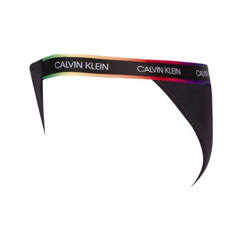 Womens Black Rainbow Trim Bikini Pants 87165 by Calvin Klein from Hurleys