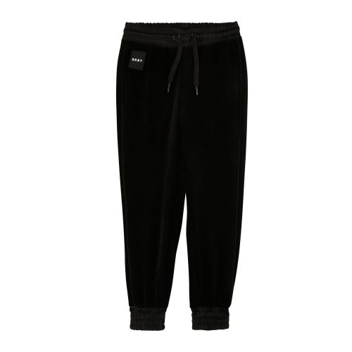 Girls Black Velvet Sweat Pants 45380 by DKNY from Hurleys