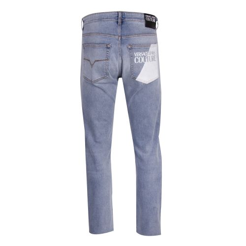 Mens Light Blue Branded Pocket Slim Fit Jeans 55324 by Versace Jeans Couture from Hurleys
