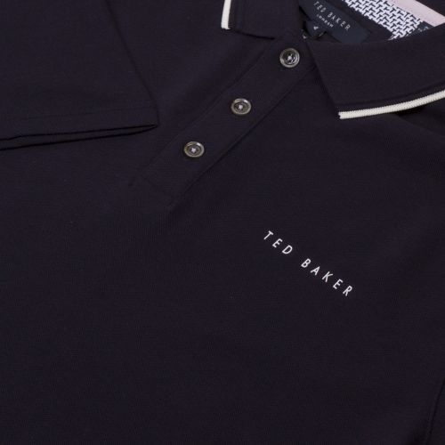 Mens Navy Bloko Branded S/s Polo Shirt 36001 by Ted Baker from Hurleys