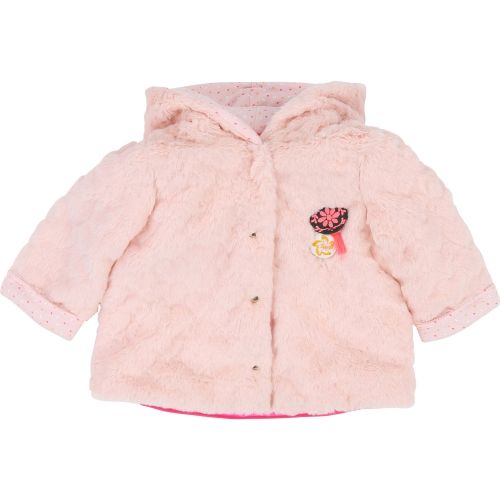 Baby Rose Heart Faux Fur Coat 28495 by Billieblush from Hurleys