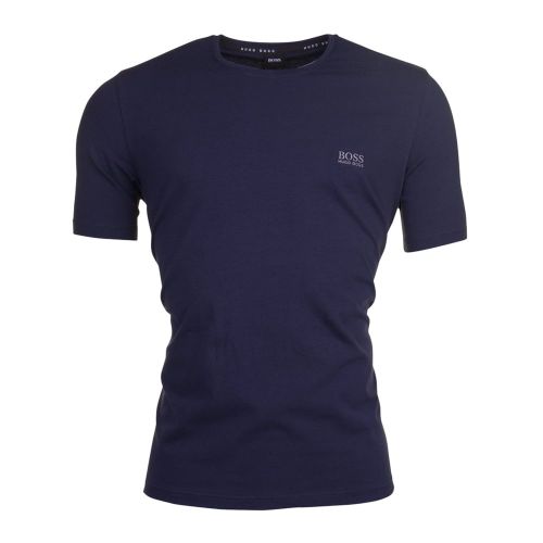Mens Dark Blue Embroidered Logo Lounge Tee Shirt 9986 by BOSS from Hurleys