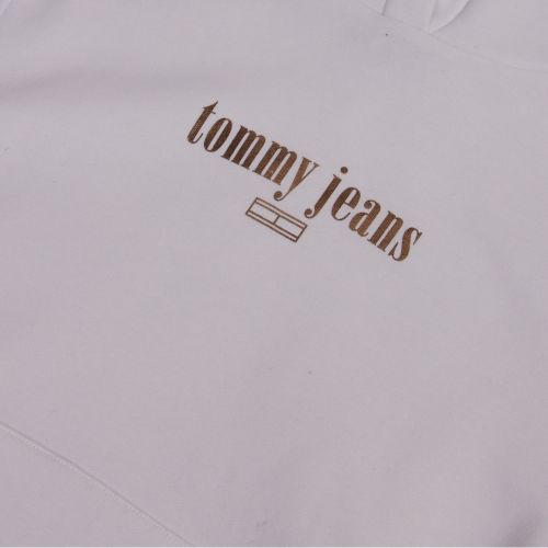 Womens Classic White Metallic Logo Hoodie 43618 by Tommy Jeans from Hurleys