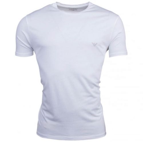 Mens White Small Logo S/s T Shirt 15056 by Emporio Armani from Hurleys