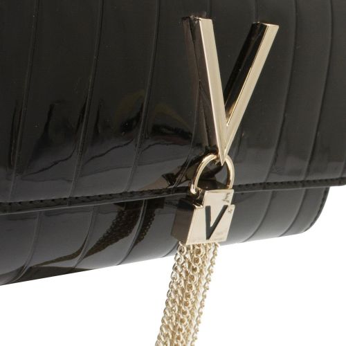 Womens Black Bongo Patent Tassel Crossbody Bag 53783 by Valentino from Hurleys