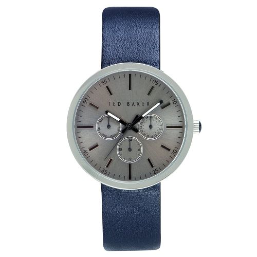 Mens Grey Dial Blue Multifunctional Leather Strap Watch 52023 by Ted Baker from Hurleys