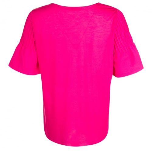 Womens Magenta Haze Classic Crepe Light Fluted Sleeve Top 21272 by French Connection from Hurleys