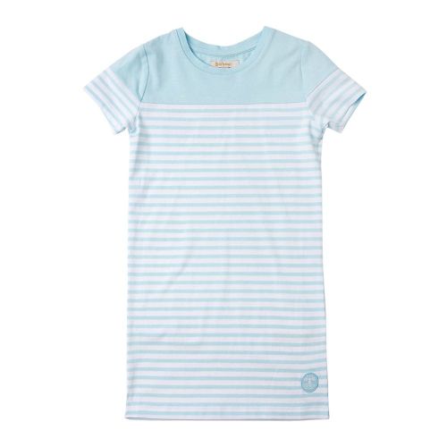 Girls Aqua Renishaw Stripe Tee Shirt Dress 39696 by Barbour from Hurleys