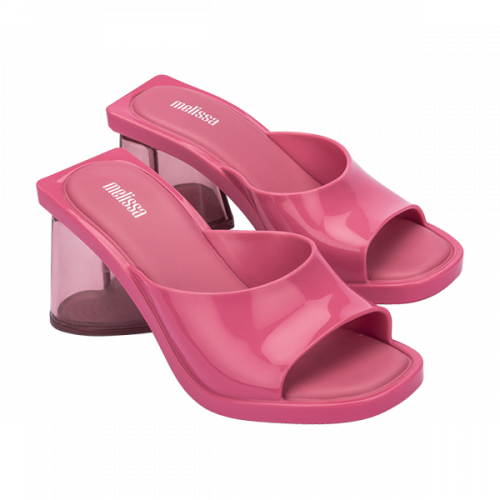 Womens Pink Candy Heart Heel Mules 110877 by Melissa from Hurleys