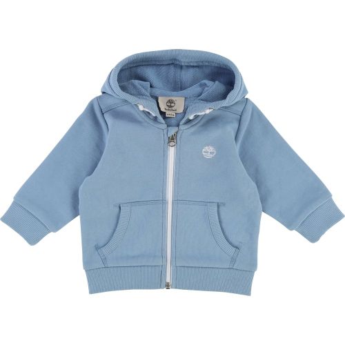 Boys Pale Blue Hooded Sweat Top 19586 by Timberland from Hurleys