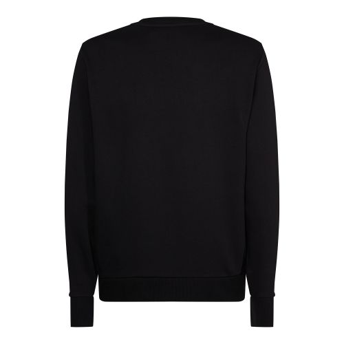 Mens Black Embroidered Logo Crew Sweat Top 49910 by Calvin Klein from Hurleys